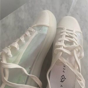 Katy Perry Collections Cream and Iridescent Sneakers